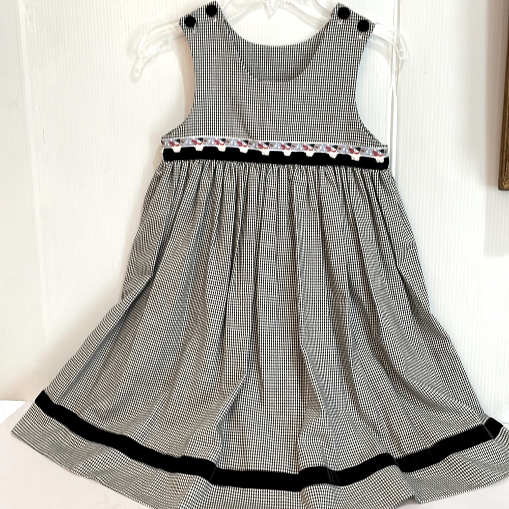 Girls Holiday Dress / Snowman w/Velvet Dress Girl Size 4 Christmas / Holiday